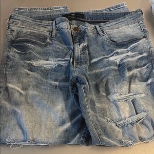 Jordan Craig Blue Straight Jeans Distressed Vintage